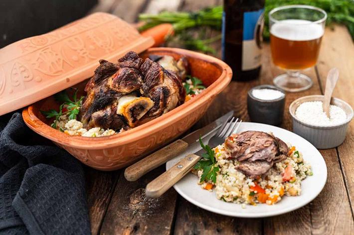 carne guisada en romertopf